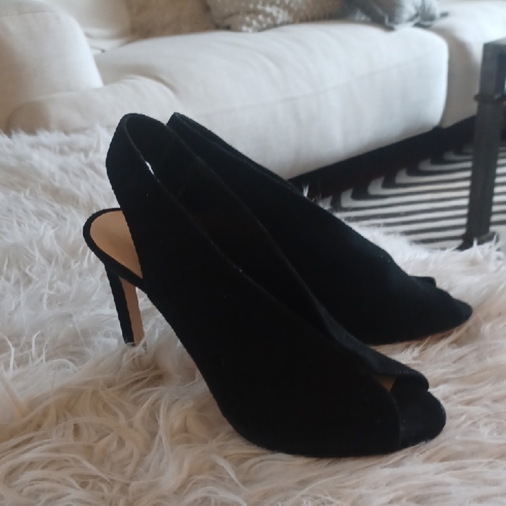 Elegant Black Women's Slingback Heels
